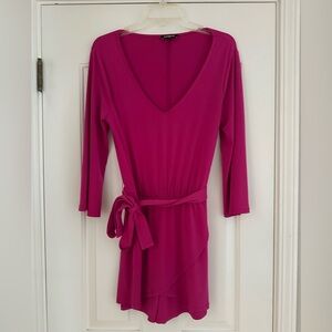 Express vibrant Pink v-neck romper